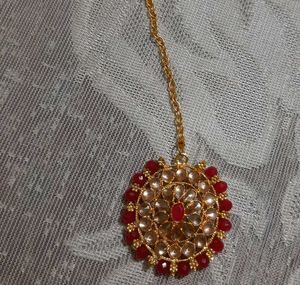 Red Kundan Jewelry Set