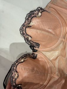 Lace Trim peach Corset