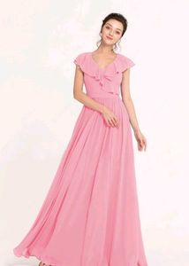 Elegant Long Flair Gown With Aster