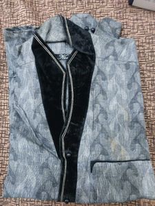 Stylish Grey Patterned Shirt