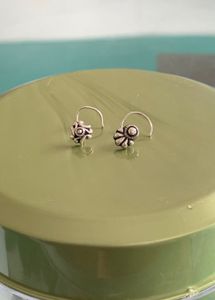 Pure Silver Oxidised Nose pin