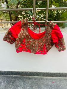 Pink &amp; Gold Embroidered Bridal Lehenga