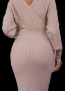 Neck Batwing Sweater Dress💅
