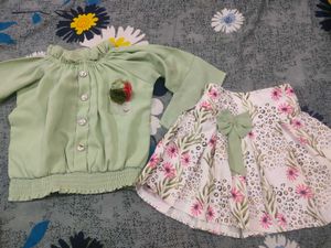 Girls&#39; Top &amp; Skirt Set