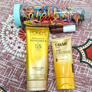 Sunscreen Bundle - Pond's & Lakme, with freebies h