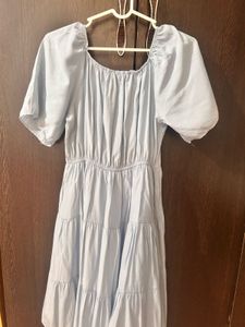 Blue Tiered Dress