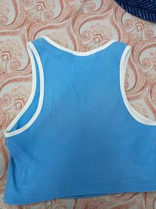 Blue Los Angeles Graphic Tank Top