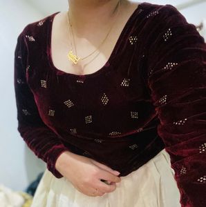 Elegant Velvet Blouse