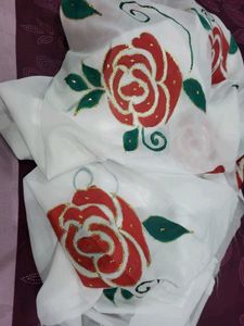 Floral Dupatta hand painted