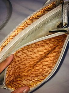 Imported Silver Crossbody Bag