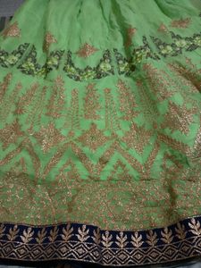 Elegant Green And Blue Lehanga