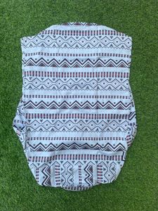 Geometric Print Button-Down Shirt
