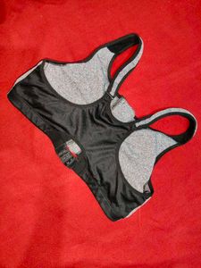 Grey Zipper Bra Women New