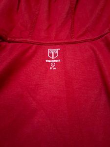 Red and Gray Sleeveless Hoodie