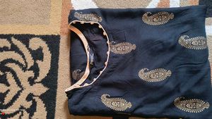 Elegant Black Paisley Kurta