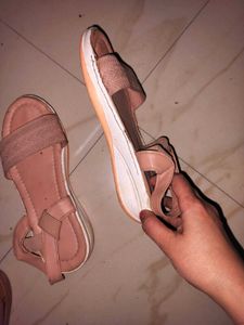 Peach nude Colour Women Slippers With Light Heels