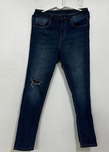 Ripped Dark Wash Denim Jeans