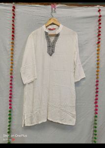 Beautiful Premium Quality White Colour Kurti