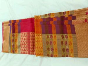 New Silk Saree With Stitched Blouse