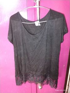 Black Color Beautiful Top XXL Size