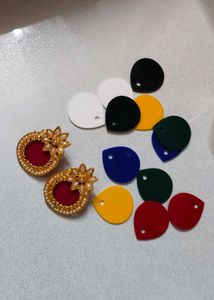 trendy stylish colour changable earring and studs