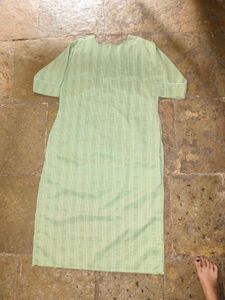 Embroidered Green Kurti