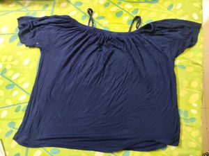 Navy Blue Crop Top
