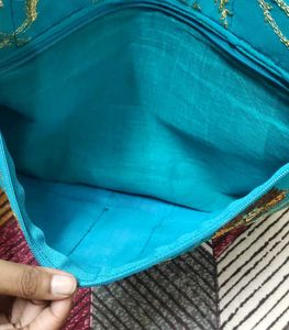 Hand Bag With Zari Work