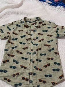 Boys Sunglasses Print Shirt