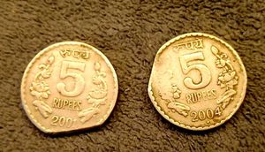 ₹5 Cut Error Coins(2 Pcs)