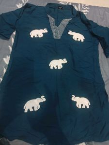 Elephant Print short Kurti