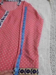 Pink Polka Dot Kurti Set