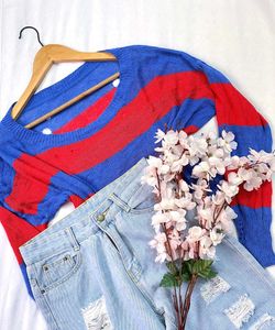 Y2k Oversized Distressed Pullover A