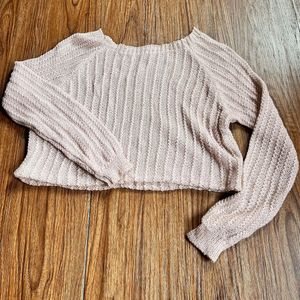 Cropped Knit Sweater