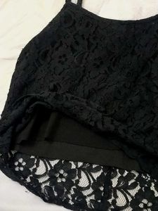 Black Lace Spaghetti Top