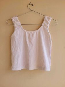 White Tank Crop Top