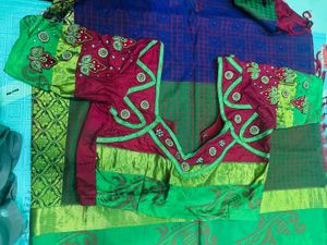 Saree With Embroidery Blouse
