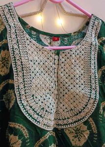 Women Green Kurta 5XL