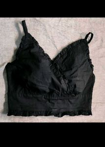 Vero Moda Black Ruffle Bralette