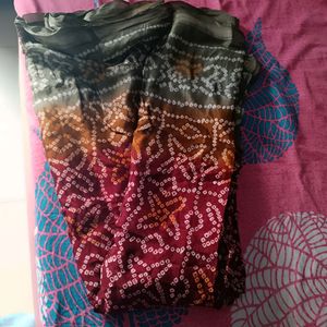 Bandhanii Chiffon Silk Saree