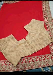 Beautiful Heavy Like New Saree With Blouse 🤩