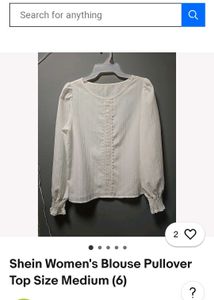 Shein Women Blouse Pullover Top Size L
