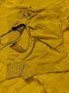 Elegant Yellow Saree with Blouse