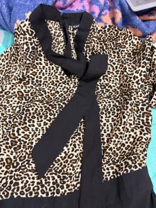 KAS New York Leopard Print Blouse