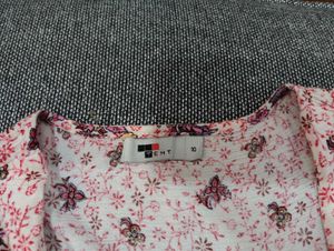 Floral Print Lace-Up Bell Sleeve Top