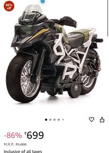 Homeware Police Motorcycle Toy - Pull Back Motorcy