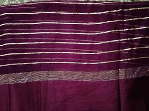 Party  Purple Colour Wear Saree Without Blouse