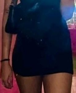 Hailey Bieber Newme Black Lace Strap Dress
