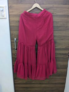 Sequence Work Red Sharara Suit