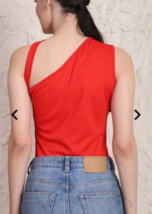 Chic Red Cutout Tank Top